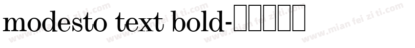 modesto text bold字体转换